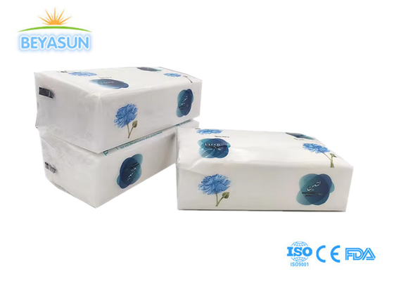 मुद्रित प्लास्टिक बैग के साथ 2ply फैक्टरी कस्टम सफेद नो-एम्बॉसिंग मोटी और चिकनी चेहरे के ऊतक कागज